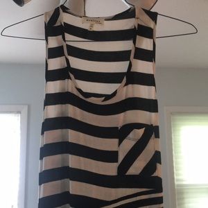 Black and White stripe tank top maxi dress